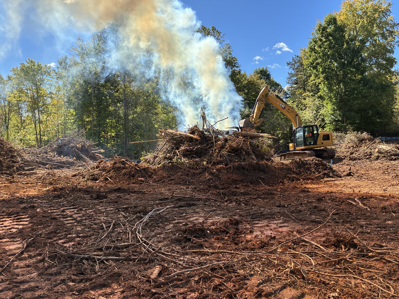 Macon Land and Site Development project photography: grading, excavation, clearing and construction site preparation