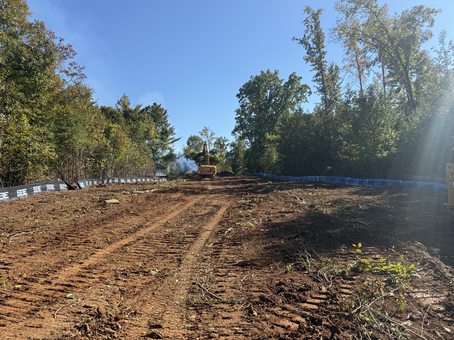 Macon Land and Site Development project photography: grading, excavation, clearing and construction site preparation