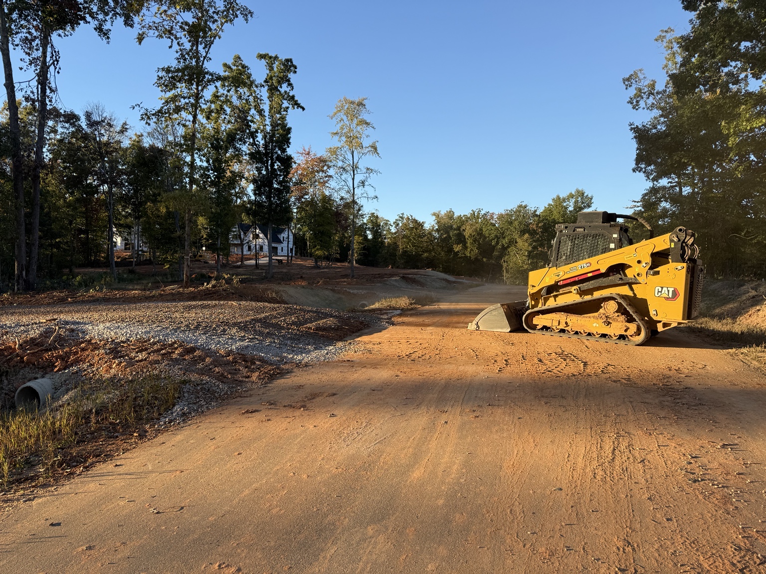 Macon Land and Site Development project photography: grading, excavation, clearing and construction site preparation